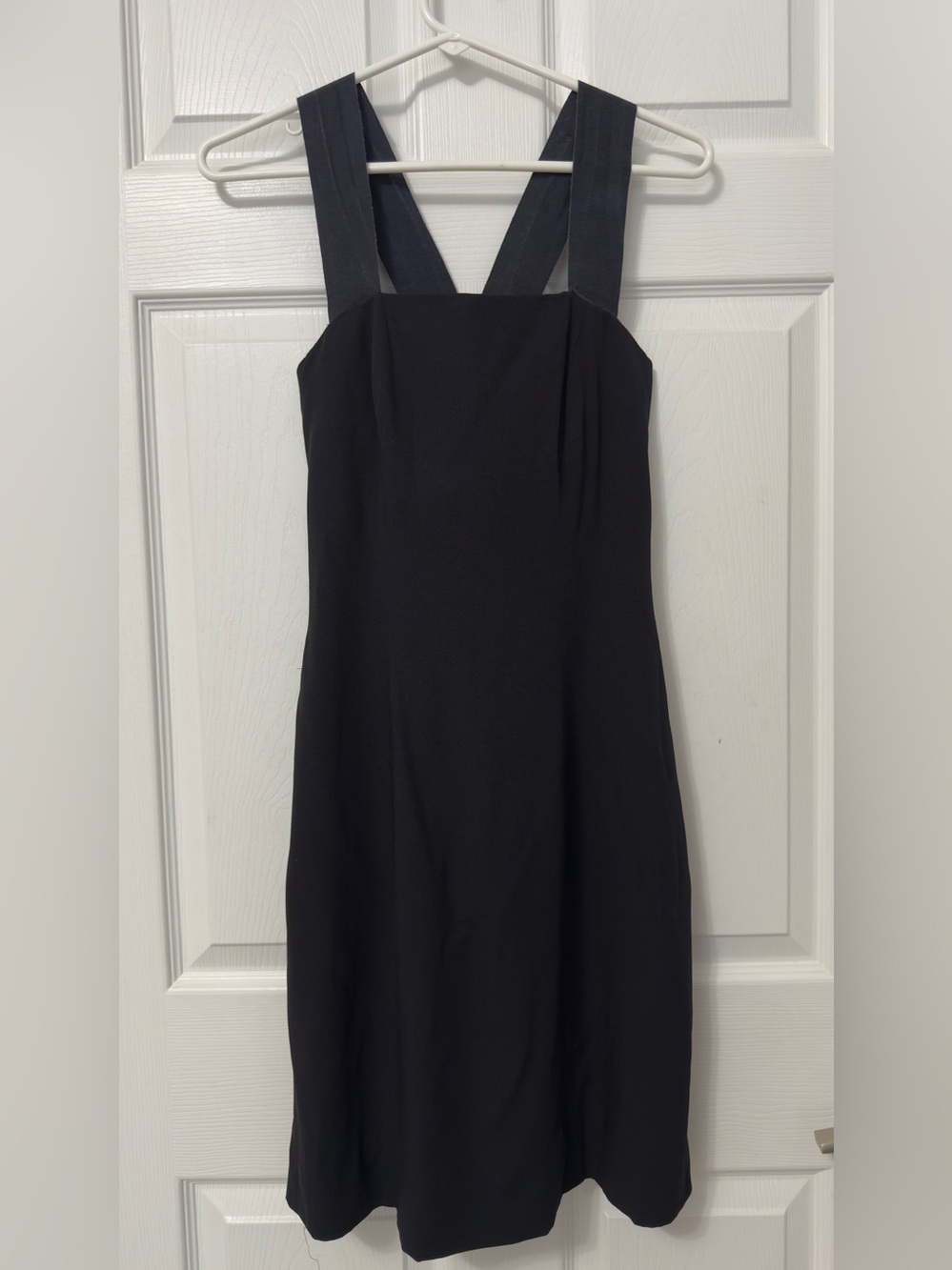 Mignon Black Midi Dress with Wide Straps